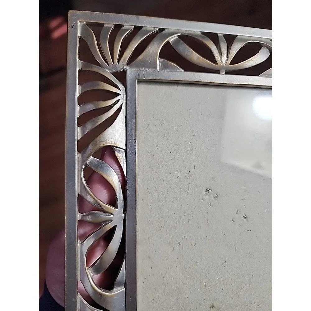 Burnes Of Boston Elegant Metal Silver-Tone Photo Frame Holds 3.5
